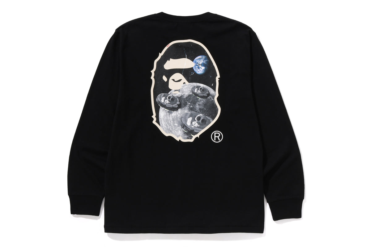 MOON APE HEAD OLD PHOTO L/S TEE