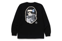 MOON APE HEAD OLD PHOTO L/S TEE