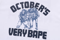 BAPE X OVO COLLEGE LONG SLEEVE TEE