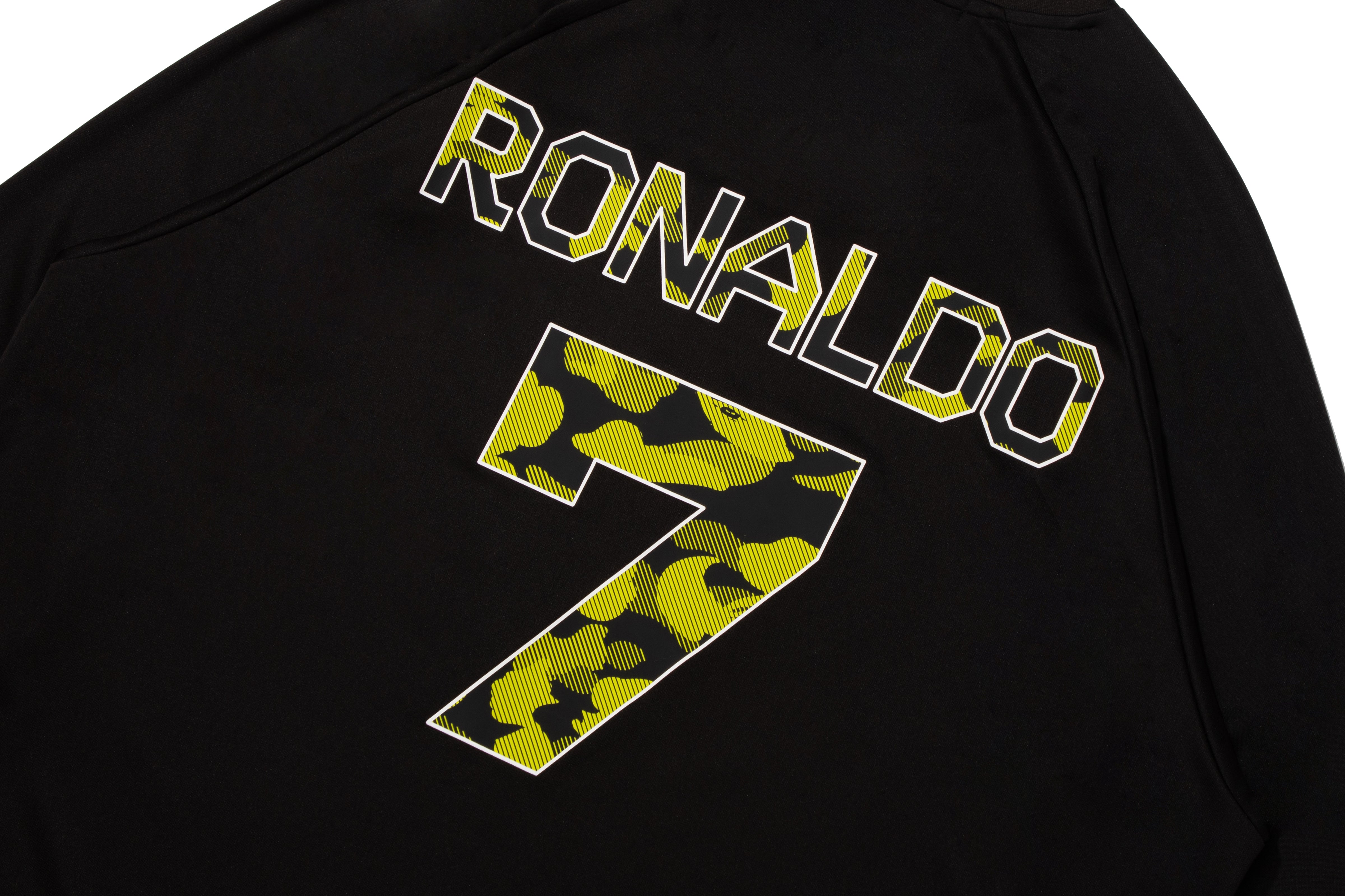 BAPE X CR7 LIFE MULTI LOGO POLY RELAXED FIT LS FOOTBALL JERSEY