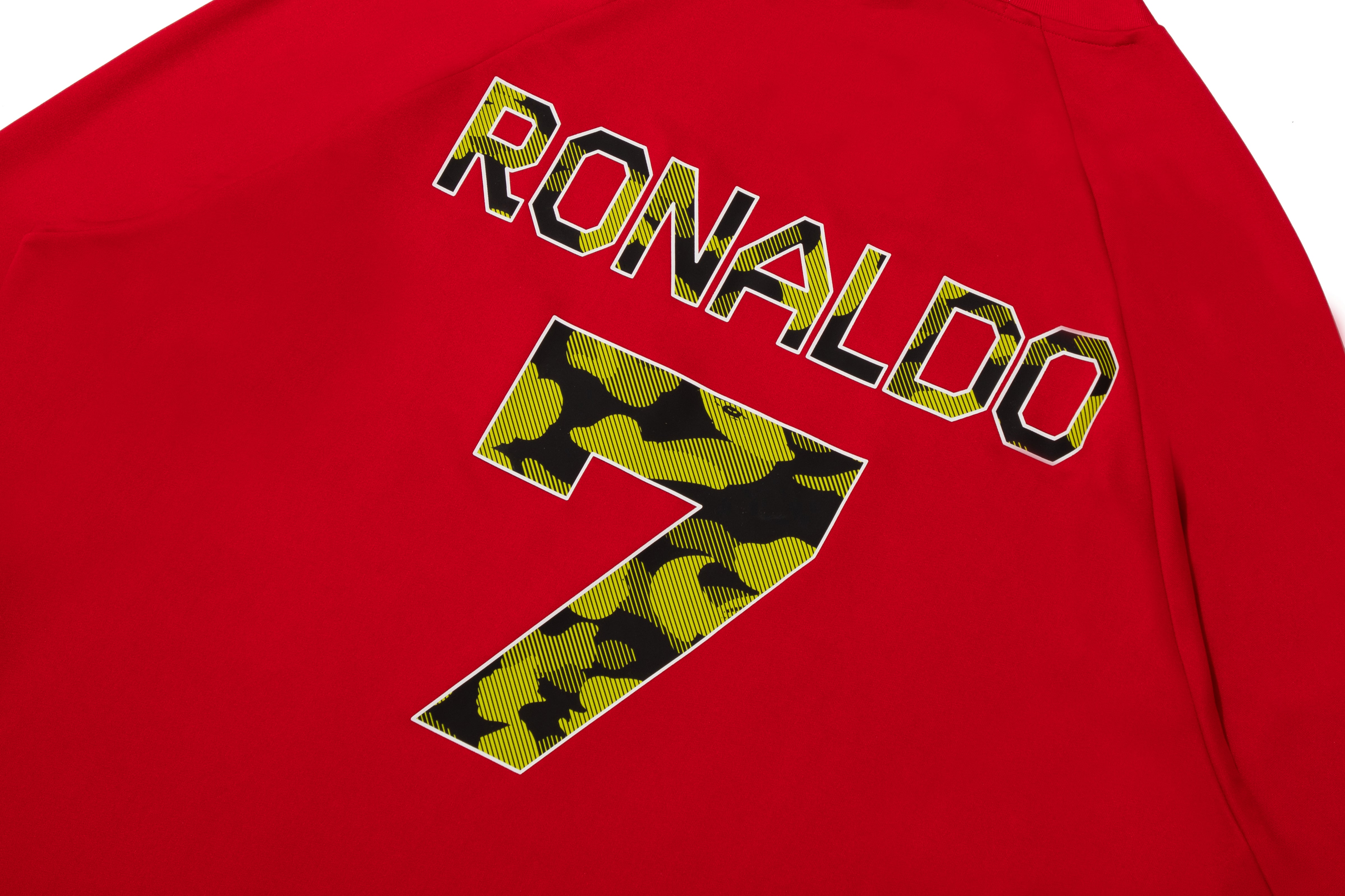 BAPE X CR7 LIFE MULTI LOGO POLY RELAXED FIT LS FOOTBALL JERSEY