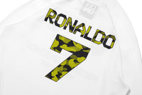 BAPE X CR7 LIFE MULTI LOGO POLY RELAXED FIT LS FOOTBALL JERSEY