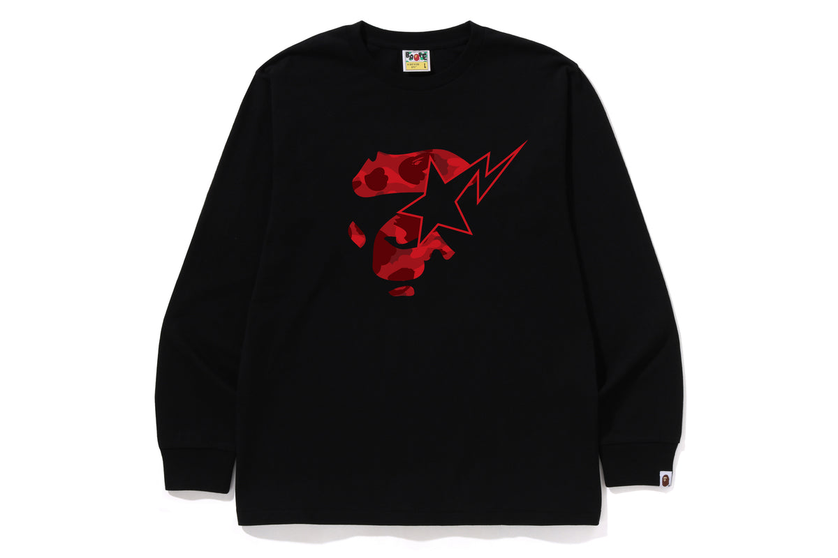 COLOR CAMO APE FACE STA LS TEE