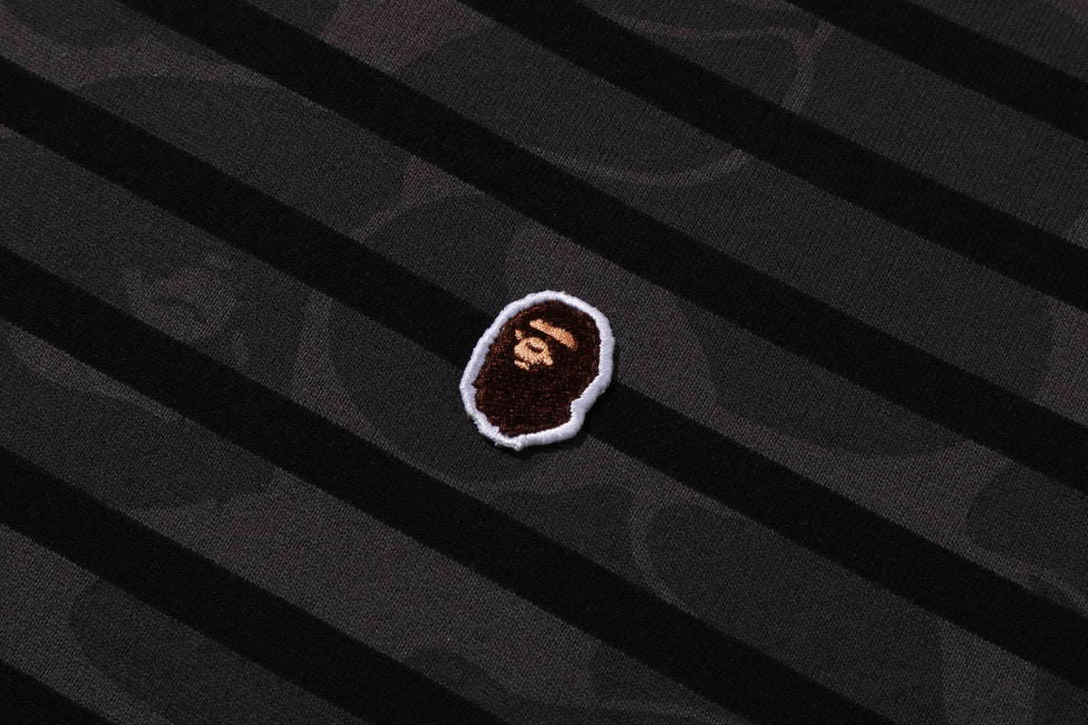 SOLID CAMO ONE POINT RELAXED FIT STRIPE LS TEE