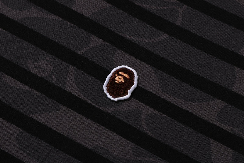 SOLID CAMO ONE POINT RELAXED FIT STRIPE LS TEE