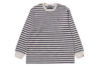 SOLID CAMO ONE POINT RELAXED FIT STRIPE LS TEE