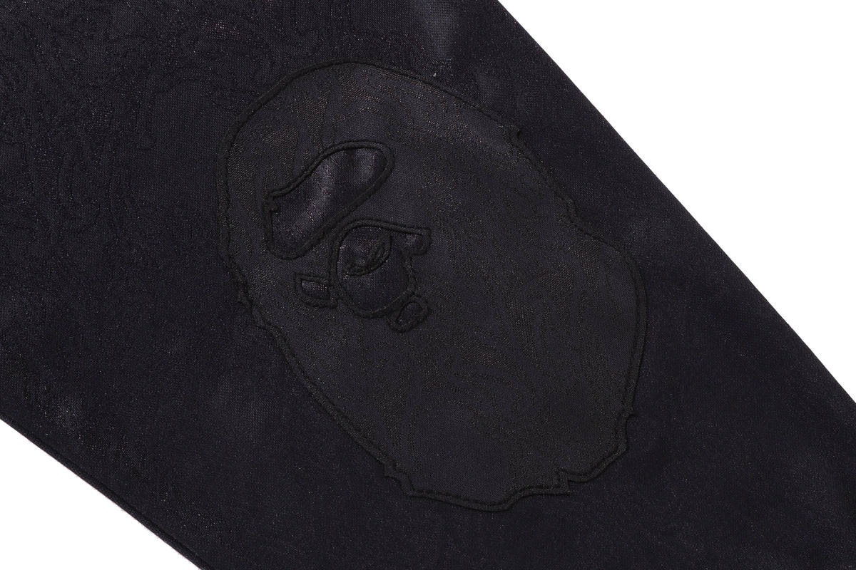 APE FLAME MONOGRAM JACQUARD LOGO RELAXED FIT FOOTBALL JERSEY