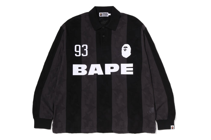 STA STRIPE PATTERN JACQUARD MULTI LOGO RELAXED FIT LS TEE