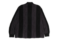 STA STRIPE PATTERN JACQUARD MULTI LOGO RELAXED FIT LS TEE