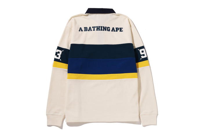 BY BATHING APE STRIPED RUGBY SHIRT