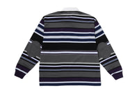BY BATHING APE STRIPE RELAXED FIT POLO LS TEE