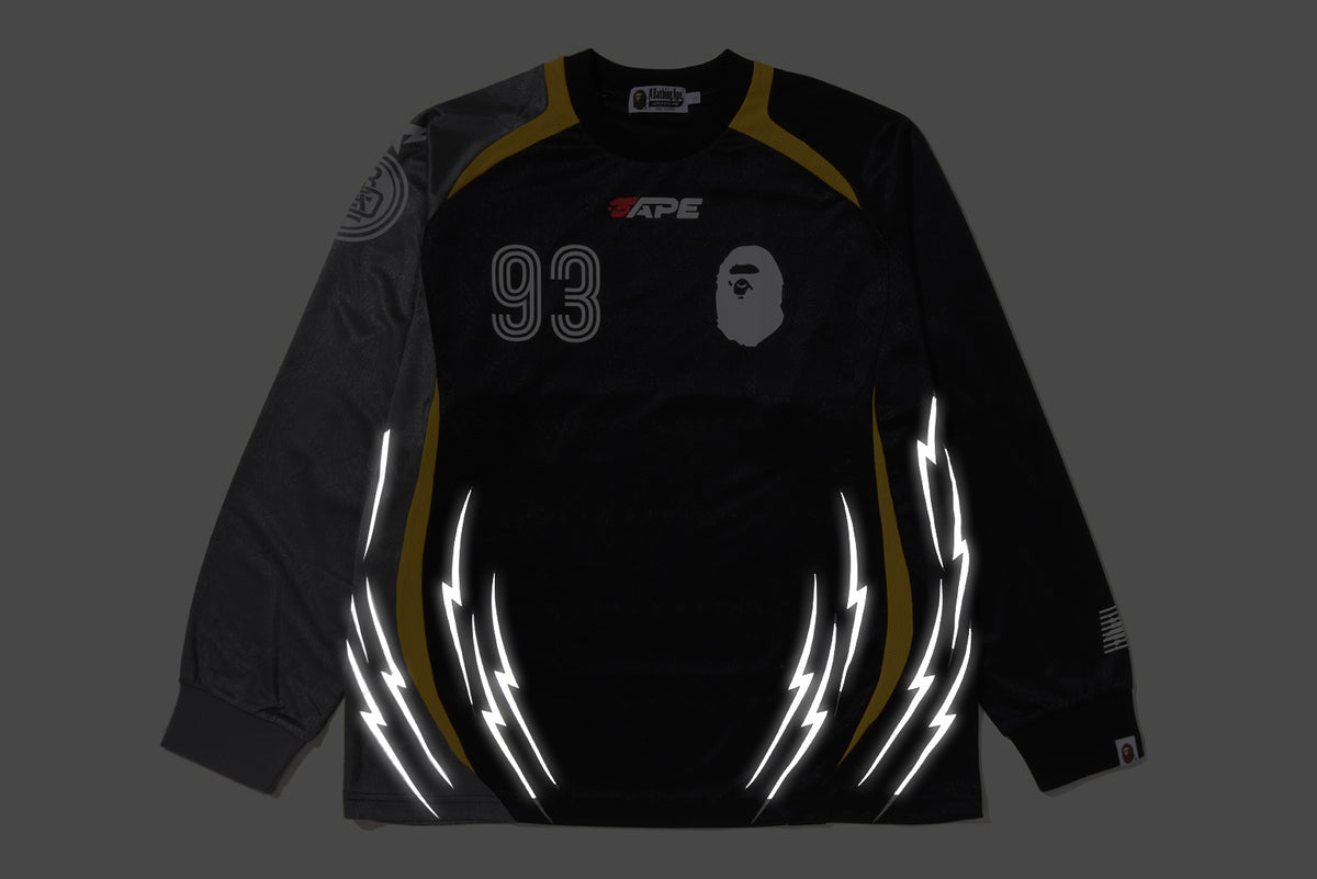 MULTI LOGO RELAXED FIT FOOTBALL LS JERSEY