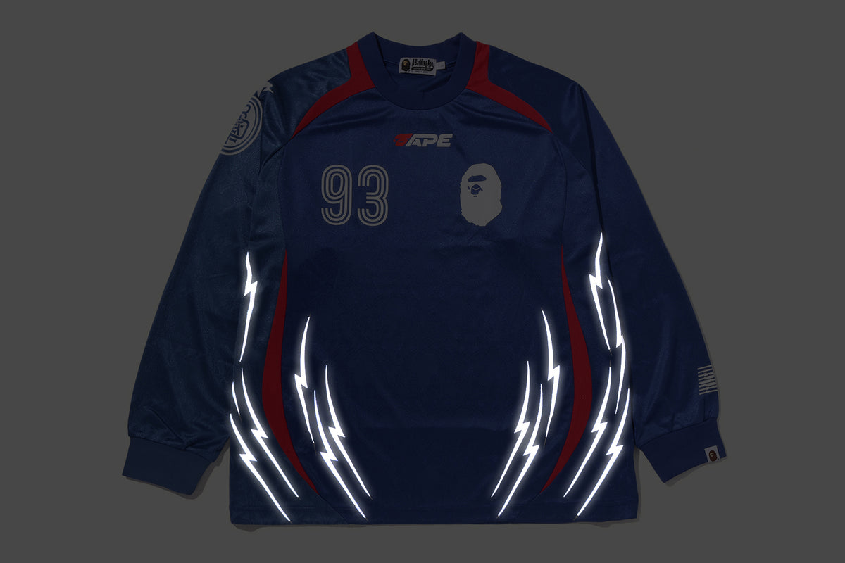 MULTI LOGO RELAXED FIT FOOTBALL LS JERSEY