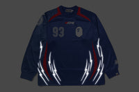 MULTI LOGO RELAXED FIT FOOTBALL LS JERSEY