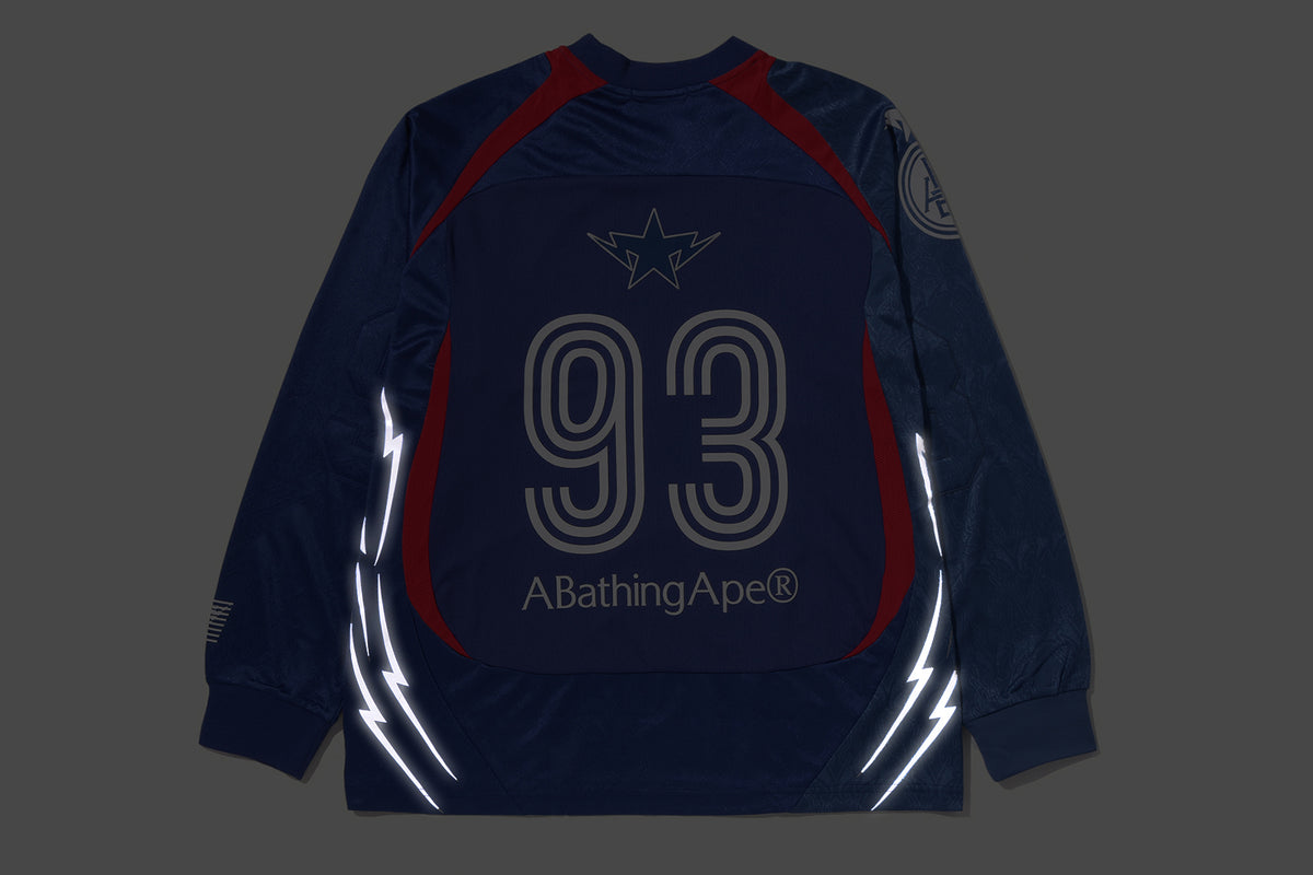MULTI LOGO RELAXED FIT FOOTBALL LS JERSEY