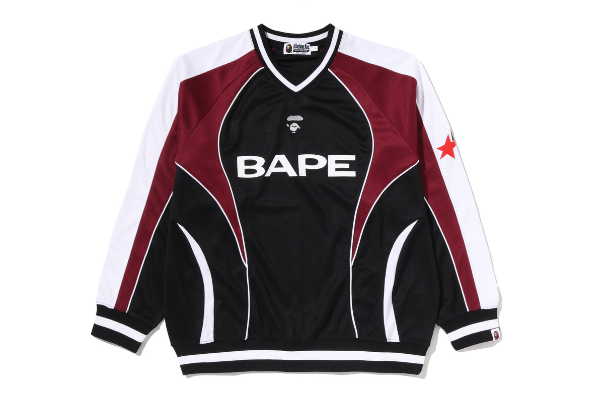 BAPE SOCCER LOGO WARM UP RELAXED FIT LS TEE
