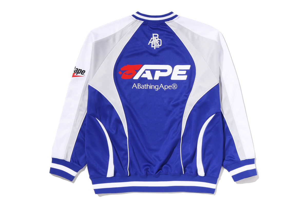 BAPE SOCCER LOGO WARM UP RELAXED FIT LS TEE