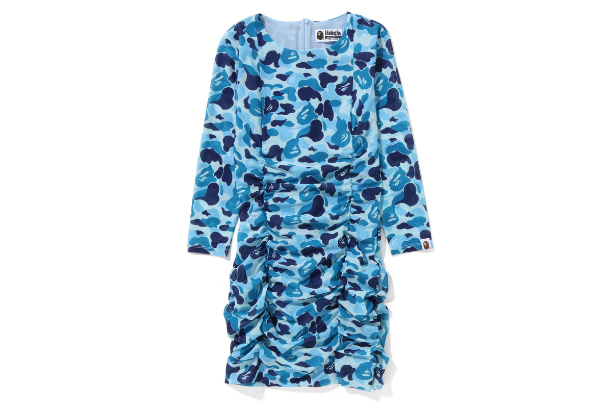 ABC CAMO MESH GATHERED ONEPIECE LADIES –