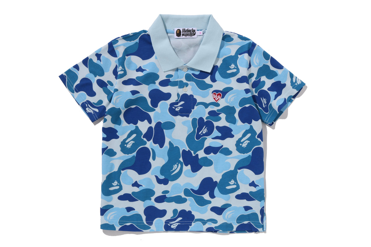ABC CAMO CROPPED POLO SHIRT LADIES