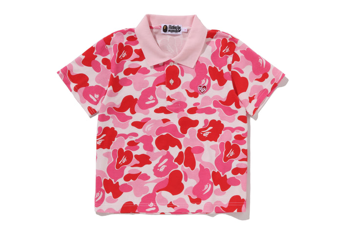 ABC CAMO CROPPED POLO SHIRT LADIES