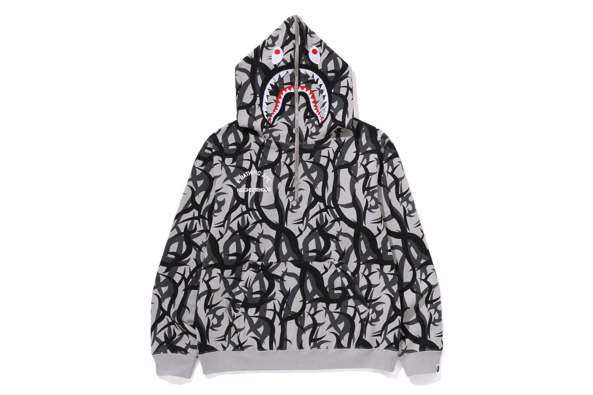 BAPE X NBHD TRIAL CAMO TWO FACE HALF ZIP PULLOVER HOODIE – eu