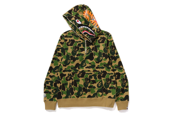 ABC CAMO SHARK HALF ZIP PULLOVER HOODIE MENS