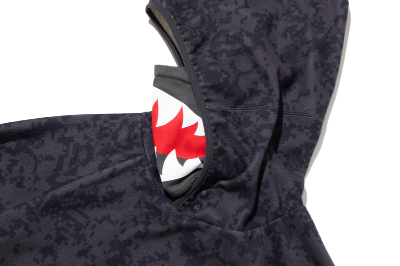 BAPE BY KAZUKI KURAISHI PIXELATE CAMO SHARK RELAXED FIT HOODIE