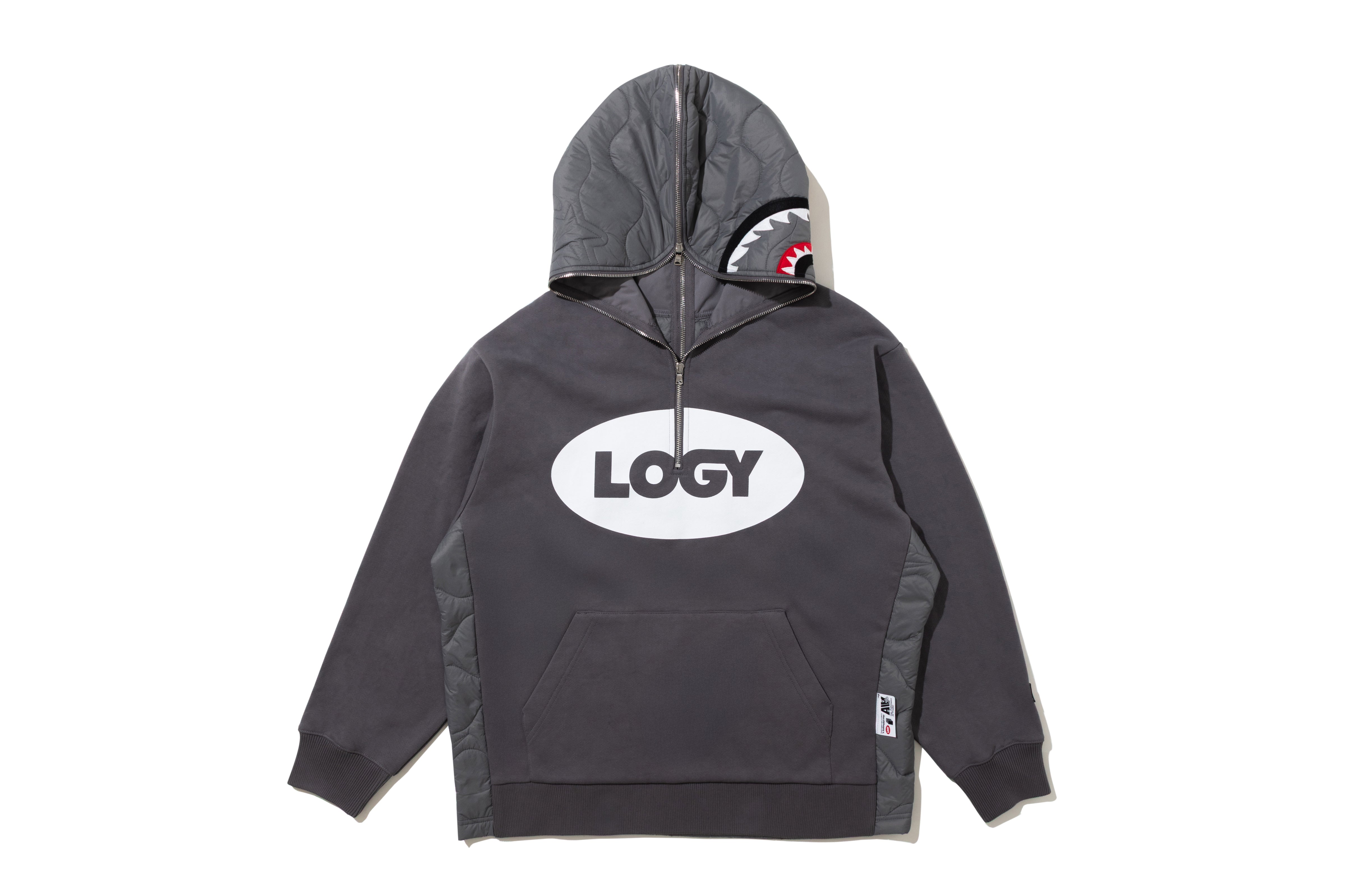 BAPE BY KAZUKI KURAISHI HALF ZIP SHARK RELAXED FIT HOODIE – eu