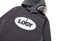 BAPE BY KAZUKI KURAISHI HALF ZIP SHARK RELAXED FIT HOODIE