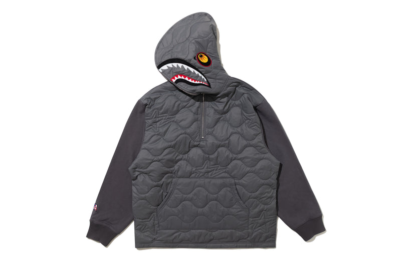 BAPE BY KAZUKI KURAISHI HALF ZIP SHARK RELAXED FIT HOODIE
