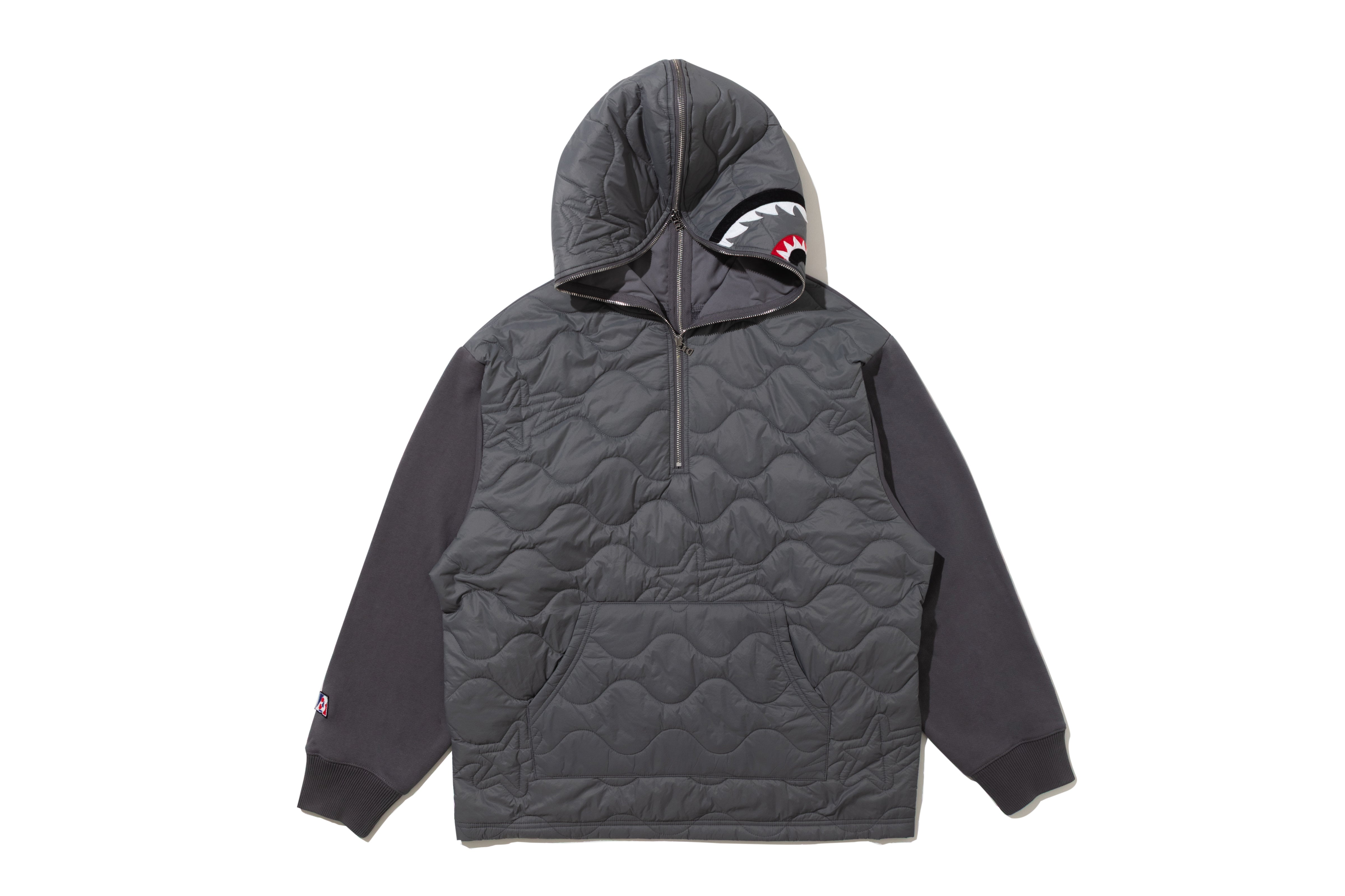 BAPE BY KAZUKI KURAISHI HALF ZIP SHARK RELAXED FIT HOODIE – eu