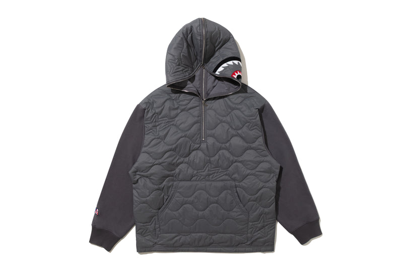 BAPE BY KAZUKI KURAISHI HALF ZIP SHARK RELAXED FIT HOODIE