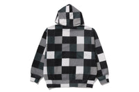 MULTI COLOR PATCHWORK PULLOVER HOODIE