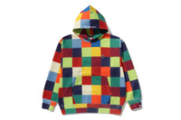 MULTI COLOR PATCHWORK PULLOVER HOODIE