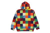 MULTI COLOR PATCHWORK PULLOVER HOODIE