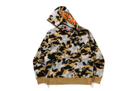 STA OVER PRINT 1ST CAMO SHARK CROPPED FIT PULLOVER HOODIE