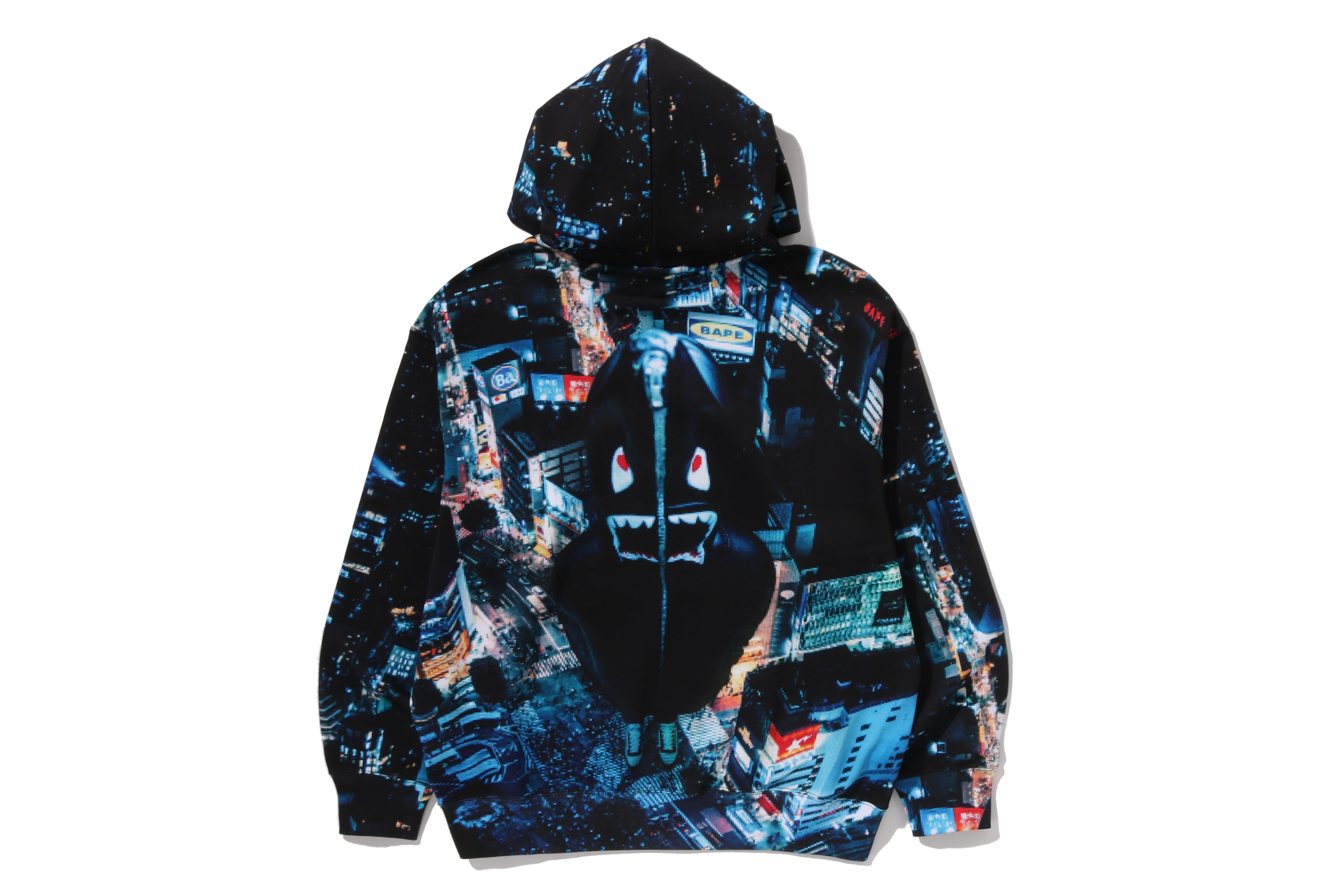 OVERALL PRINT CREASE RELAXED FIT PULLOVER HOODIE – eu.bape.com