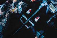 OVERALL PRINT CREASE RELAXED FIT PULLOVER HOODIE