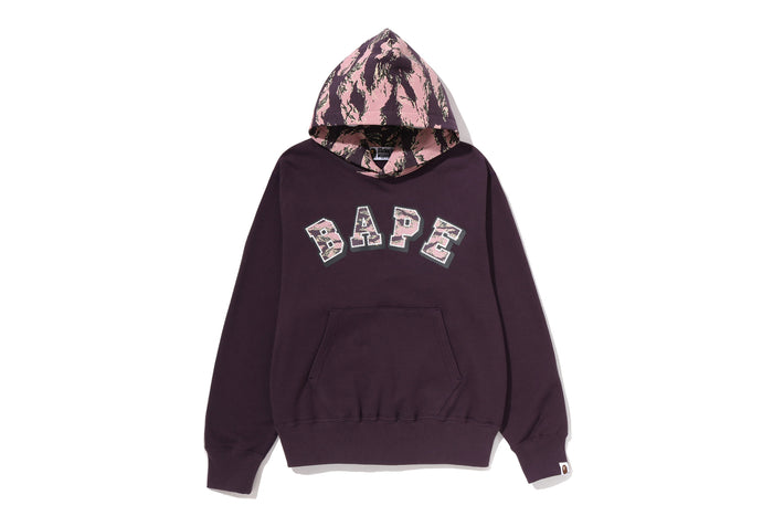 TIGER CAMO BAPE LOGO PULLOVER HOODIE LADIES