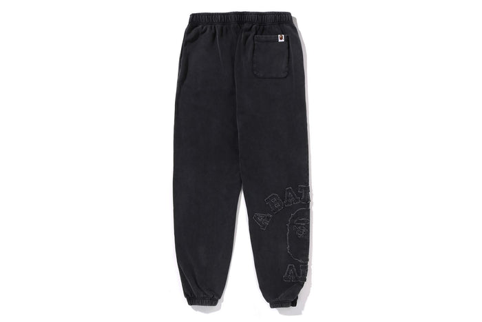 VINTAGE WASHED COLLEGE PATCH SWEATPANTS MENS