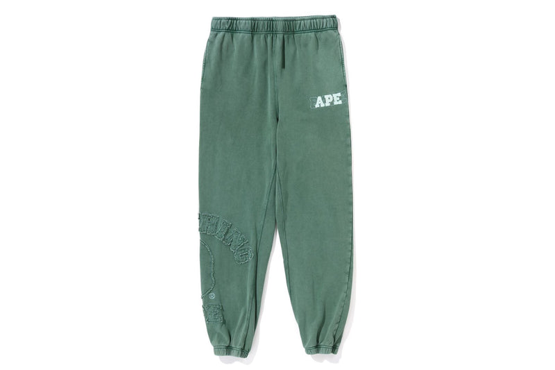 VINTAGE WASHED COLLEGE PATCH SWEATPANTS MENS