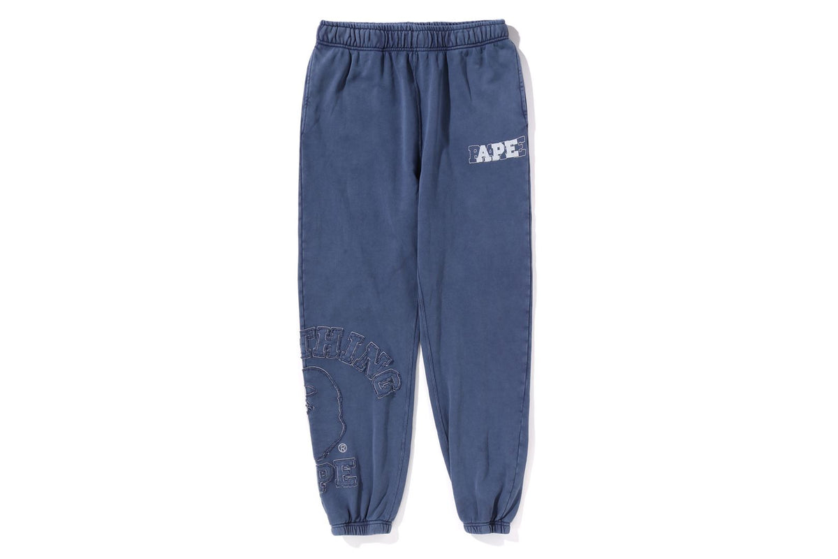 VINTAGE WASHED COLLEGE PATCH SWEATPANTS MENS