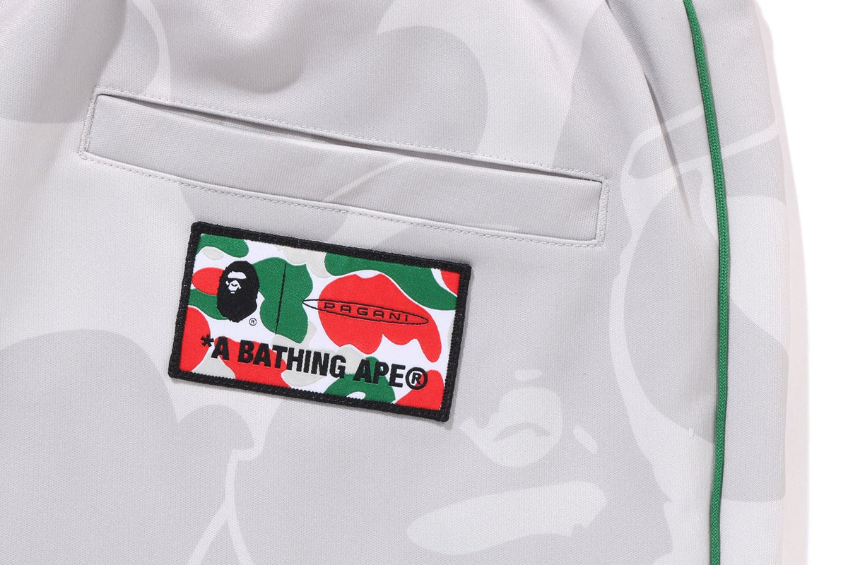 BAPE X PAGANI SOLID CAMO LOGO RELAXED FIT TRACK PANTS
