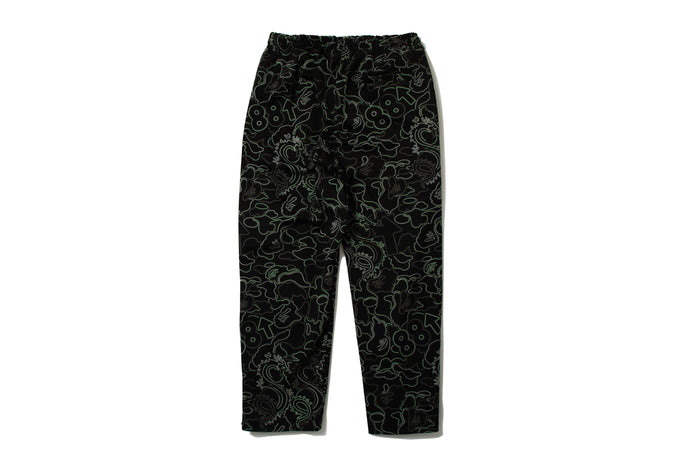 BAPE X 88RISING GLOW IN THE DARK CAMO TRACK PANTS