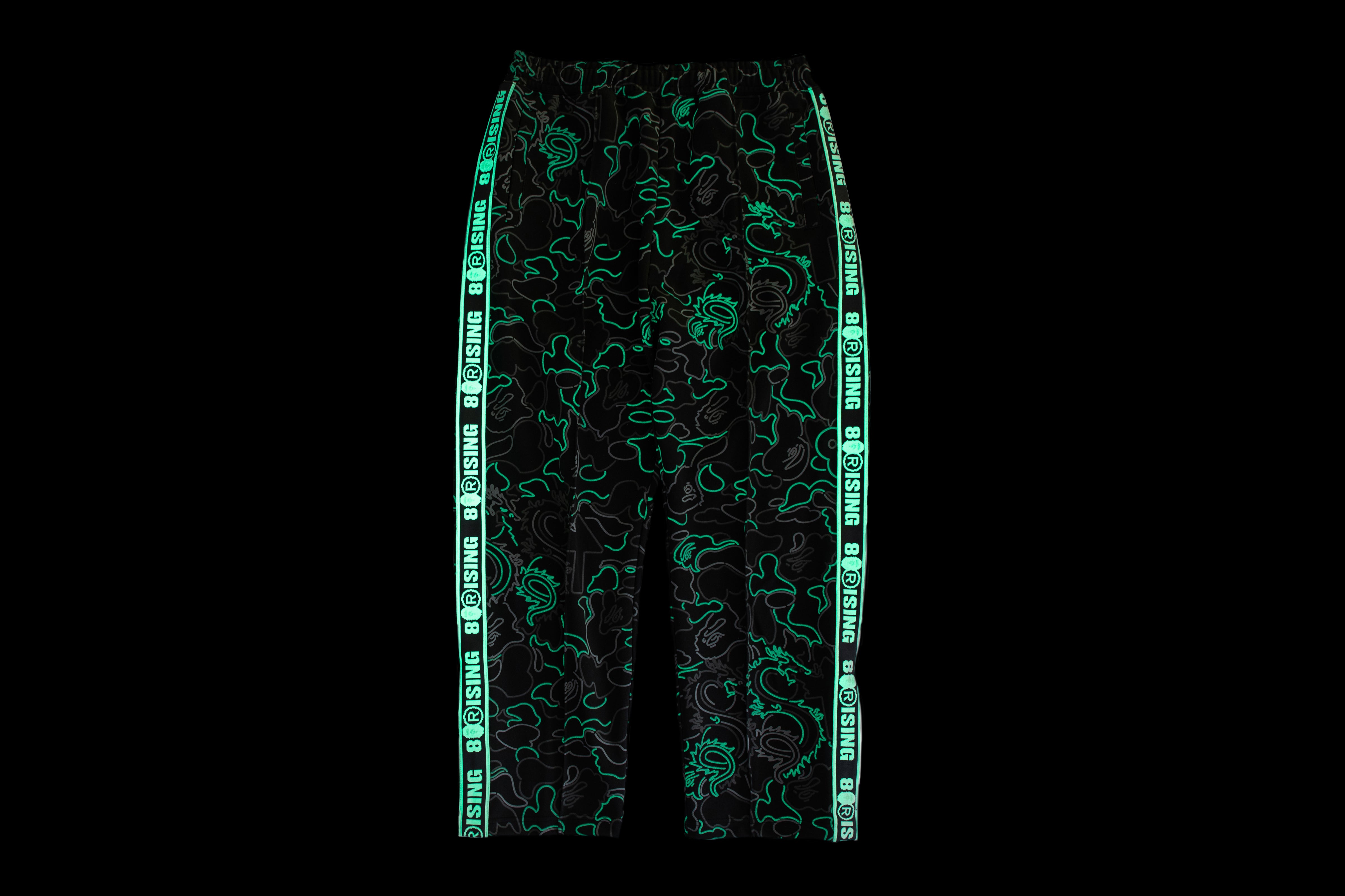 BAPE X 88RISING GLOW IN THE DARK CAMO TRACK PANTS – eu.bape.com