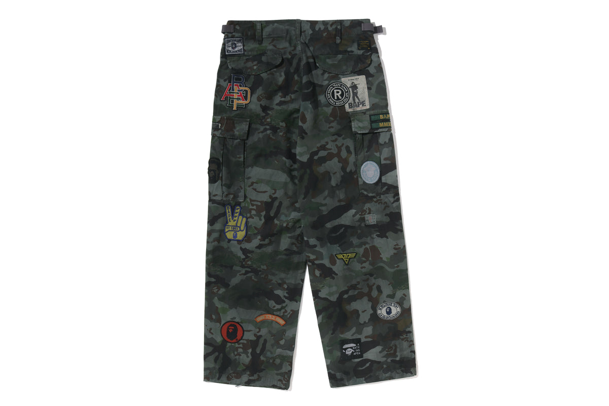 HYBRID CAMO MULTI BADGE CARGO PANTS