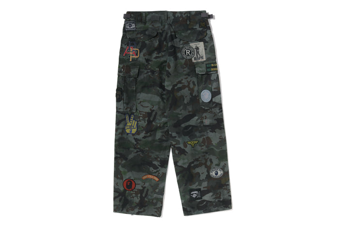 HYBRID CAMO MULTI BADGE CARGO PANTS
