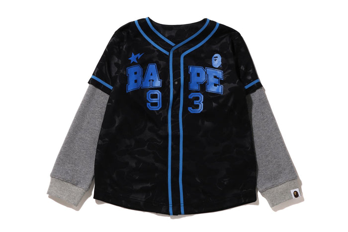 BAPE LAYERED BASEBALL SHIRT KIDS