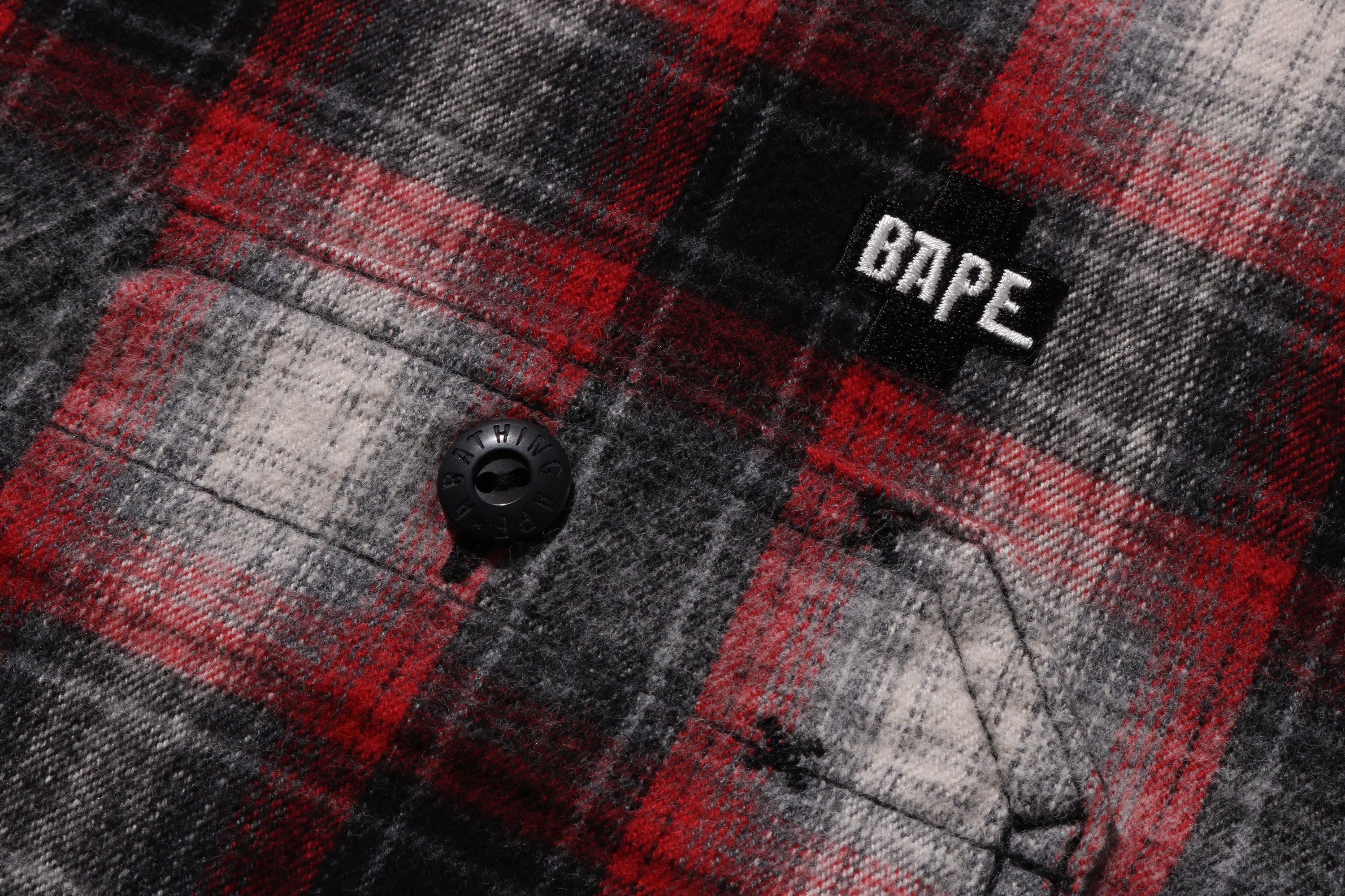 FLANNEL CHECK TACTICAL SHIRT – eu.bape.com