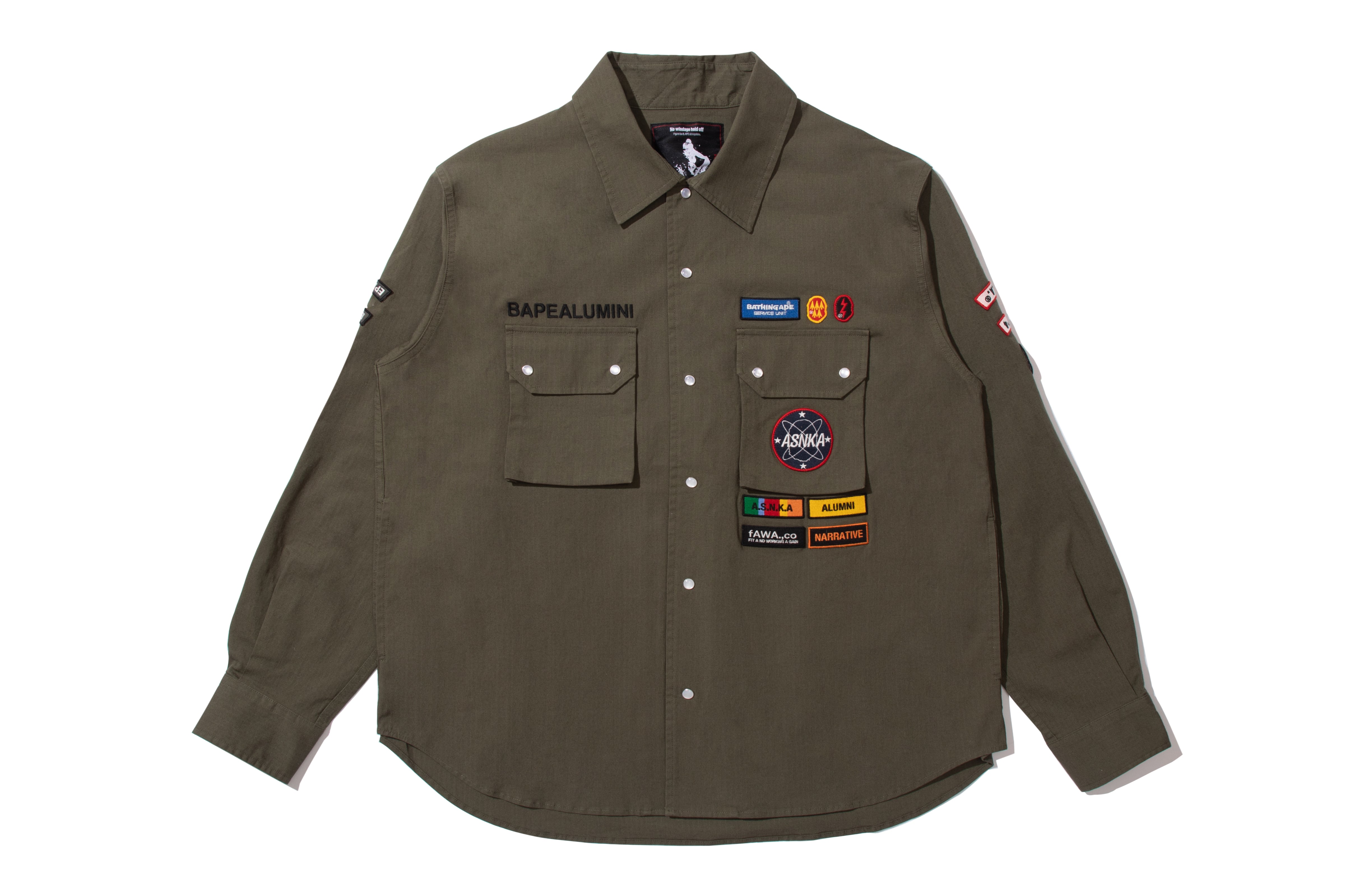 BAPE BY KAZUKI KURAISHI MUTI PATCH MILITARY LS SHIRT – eu.bape.com